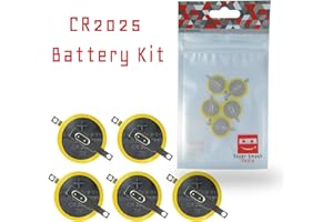 SUPER SMASH MEDIA SuperSmashMedia® - 5 x GameBoy Battery CR2025 Replacement with Tabs for Pokemon Gold / Silver / Red /Blue [5 Pack]