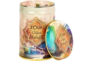 Zouk Chaat Masala Spice Pot | Authentic Indian Spice Blend | Salty, Tangy & Sweet Spices | For Traditional Chaat Recipes or Fruit | Vegan Friendly (60g)