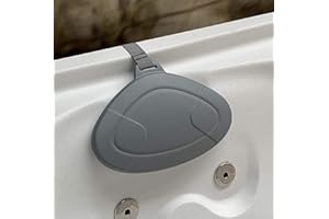 Happy Hot Tubs Weighted Bath Hot Tub Pillow Headrest Head Neck Rest Cushion Fits Lots of Spas - Available in Black or Grey (Grey)