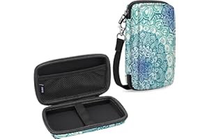 FINTIE Tasche für Kodak Fotodrucker, Kodak Mini 2 Retro/Step/Mini 2 HD/Smile/Printomatic, Hartschalen Tragetasche mit Innentasche, Smaragdblau