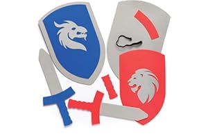 Baker Ross Kit Spada e Scudo (Confezione da 2) in Gommapiuma per Bambini