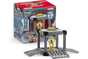 Schleich ELDRADOR Creatures | BattleCave Super Cristal 42702 | Coffret avec 5 Cristaux élémentaires & Coffre-Fort | Grotte empilable en arène | Figurines pour Enfants dès 6 Ans | 31 pièces