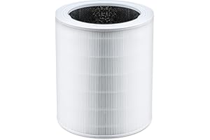 LEVOIT Core 600S-RF Purificatore d'Aria Filtro di Ricambio 3 in 1, Prefiltro, Carbone Attivo, Filtro HEPA per Polline, Polvere, Peli di Animali Domestici, Core 600S-RF