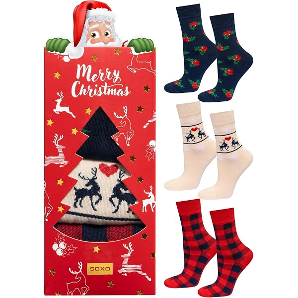 Chaussettes Pâques Drôles SOXO - Motifs œufs/poules - Lot 1 à 5 Paires - Cadeau Fun - 56% Coton