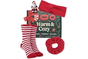 Lily England Cosy Self-Care Gift Set - Teenage Girl Gifts with Soft Fluffy Socks, Headband & Scrunchie - Christmas Gifts, Birthday & Fun Stocking Fillers for Teenage Girls & Tweens