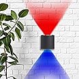 PIXORA 2 Way Up Down Waterproof LED Wall Light Warm White 2024 Model (2 Ray Red+Blue)