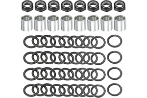 PATIKIL Skateboard Camion Matériel Trousse, Skateboard Camion Serrure Écrous Essieu Rondelles Entretoise Vitesse Anneaux Réparation Ensemble pour Croiseur