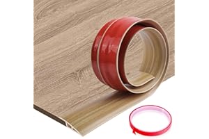 YOUSHANGRO Barre de Seuil Adhésive PVC, Profil de Transition pour Rattrapage de Dénivellation, Jonction entre Sols et Portes Hauteur Réglable，Rampe de Seuil Bandes de Transition Sol