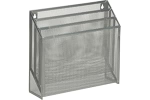 HONEY-CAN-DO Honey Can Do Mesh pionowy sorter plików OFC-03305 srebrny 3,5 x 12,5 x 11,5