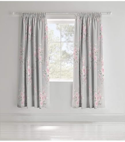 Catherine Lansfield Lucie Floral Frill omkeerbare eenpersoons dekbedovertrek set met kussensloop wit blauw