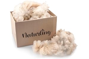 naturling Schafwolle Dünger Schneckenschutz und Wasserspeicher - Bio Garten Langzeitdünger zum Mulchen - lose Wolle (2,5kg)