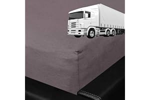 ‎G BETTWARENSHOP G BETTWARENSHOP Spannbettlaken für LKW Truck Matratzen mit Rundumgummi 60x200 cm, Graphit