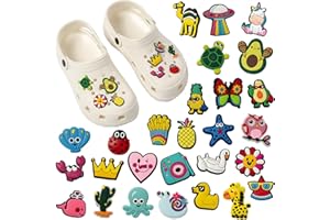 FASTRAY 27 Pins para Crocs (No son Aleatorios) - Accesorios Resistentes y Ligeros - Pines que se Fijan Muy Bien, Rápidos de Poner y Quitar - Crea tu Diseño Único - Regalo Ideal para Niños y Adultos