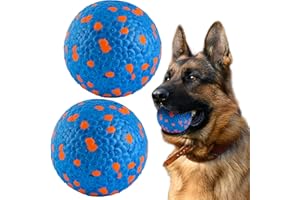 SUNNEKO 2 sztuki piłki dla małych i średnich psów, interaktywne piłki dla psów, zabawka dla psa, zabawka do wody, pływająca, niezniszczalna inteligencja, Ø 7 cm