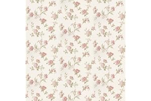 MyTinyWorld Pack of 5 Dolls House Mixed Pink Flowers On Pale White Wallpaper Sheets
