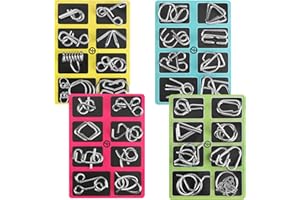 JSMTKJ 32 Pezzi Puzzle In Metallo, Rompicapo Metallo, Giocattoli Educativi IQ Test Per Adulti E Bambini Regali Bomboniere Premi