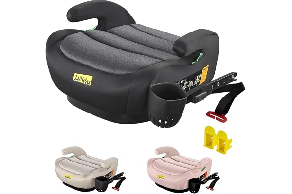 Jovikids Rehausseur Isofix I-Size 125-150cm (Groupe 2/3, Environ 3-12 Ans, 15-36 Kg), Siège Auto pour Enfant, ECE R129, Brun