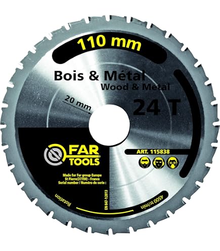 Hoja De Sierra Circular Sourcing Map - 110mm, 72 Dientes, Para Cortar Madera, Aluminio, PVC
