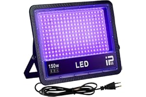 OUSIDE Lumiere Noire LED 150W, Projecteur LED UV Extérieur, 385-400nm, IP66 étanche Lumière Noire pour Soirée Fluo,Bar, Halloween,Effets Fluorescents,Fête,Boîtes de Nuit