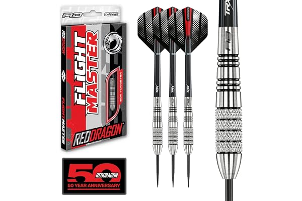 RED DRAGON Sidewinders 27g Our 30g Fléchettes Pointes Acier avec Ailettes et Tiges de Flechettes