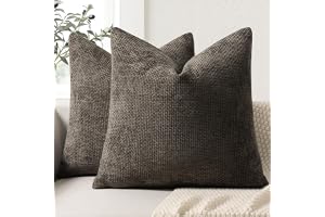 ZWJD Kuddfodral 60 x 60 set med 2 Chenille kuddfodral Soffa Kuddfodral Dekorativ Kudde Mjuk Soffa Kuddfodral för Soffa Säng o