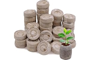 MEIYAXINWIN 50 Stück Kokos Quelltabletten, Kokosquelltabs für Pflanzen, Anzuchthilfe aus kokosfasern, Kokoserde Gepresst für Pflanzen Anzucht von Samen & Setzlingen