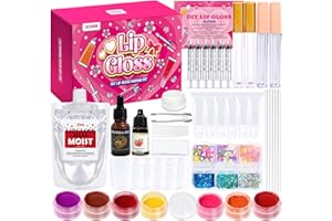 ‎JUYRLE Lipgloss Selber Machen, JUYRLE Lippenstift Making Kit, Ungiftig Kreative Basteln Erwachsene DIY Herstellung Lip Gloss Set, Lustiges Kosmetik Make up Geburtstag Geschenk für Mädchen/Frauen/Kinder