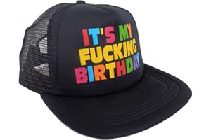 Sterling James Co. Funny Happy Birthday Hat - Birthday Decorations - 21st - 30th - 40th - 50th – Funny Birthday Party Supplies Black