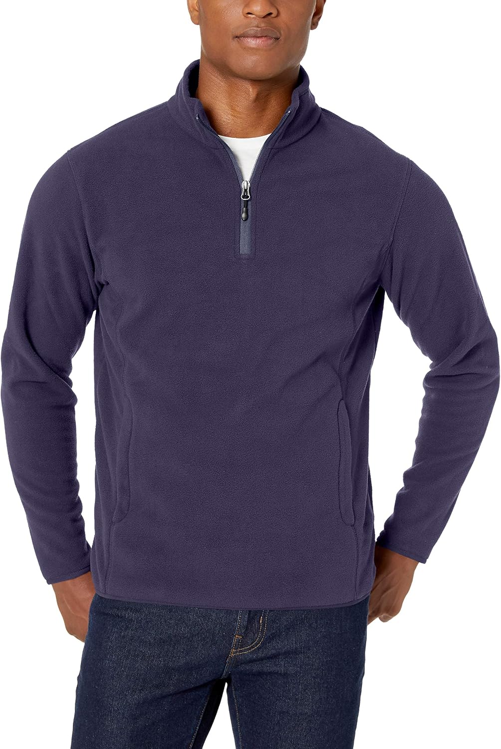 Amazon Essentials Hombre Chaqueta de Forro Polar con Cremallera de un Cuarto