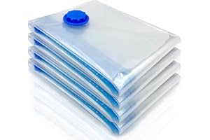 AGP STORE Bolsas De Vacio Para Ropa, Set De 4 Bolsas Para Almacenaje De Ropa, Bolsa Para Guardar Ropa De 40x60 cm. (4)