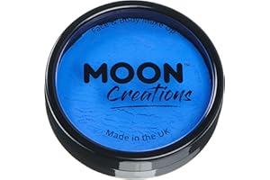 Moon Creations Pro Gesichts- und Körper-Make-up, professionelle Farbfarben-Kuchentöpfe für Gesichtsfarbe, Kostüme, Feste, Halloween für Kinder, Erwachsene (Königsblau, 36G)