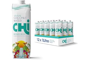CHI REHYDRATE/ REVIVE CHI 100% Pure Coconut Water I 1 litre (Pack of 12) I Fat, Gluten and Dairy free Vegan I Rehydrate and Revive!