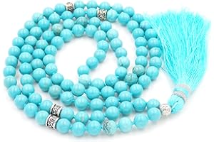 GENERIC Fukugems Mala tibetana 108 perline collana donna uomo Mala pietra bracciale buddista meditazione collana