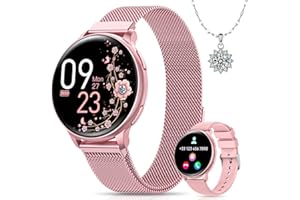 BANLVS Reloj Inteligente Mujer con Llamadas Bluetooth, 1,27" HD Smartwatch Mujer con 110 Modos Deportivos, Función Femenina, Pulsómetro SpO2 y Sueño, IP68 Impermeable Smartwatch para Android IOS, Rosa
