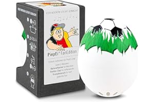 Brainstream Fan PiepEi - Minuteur à œufs Chantant pour Cuisiner - Cuiseur à œufs pour 3 degrés de dureté - Cadeaux de Football - Oeuf de Cuisine drôle - Musique Eggtimer