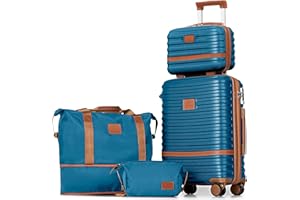 Joyway Set de Valise, ABS Bagages Cabine de Voyage - 13/20 Pouces, Valise Trolley Extensibles -, 360° roulettes et Verrou TSA, Inclus 1 Trousse de Toilette et 1 Sac à Bandoulière