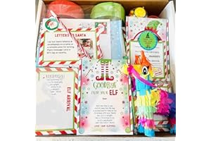 AIZHENQIAN 2023 Christmas Elf 24 Day Kit Gift Set, Includes 12 Posable Elves + 12 Days of Christmas Activities + Accessories