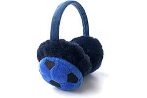 BEISIJIA Orejeras para niños, diseño de patrón de fútbol, para invierno, al aire libre, calentadores de oídos, protección para cumpleaños, Navidad, regalos para niños y niñas, azul, Talla única