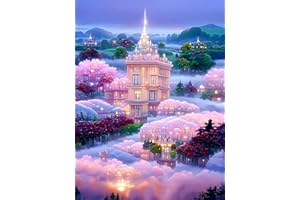 Lunyloer Diamond Painting, DIY Adult Crafts Diamond Art Kits, Rhinestone Cross Stitch Embroidery Painting Diamond Arts Crafts Painting Kits Full Drill for Home Wall Decor 40x30 CM