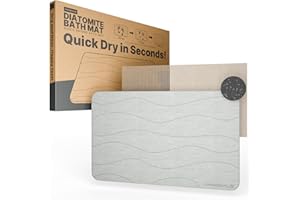 Minismus Tapis de Bain en diatomite 60 x 40 cm, Tapis de Bain Pierre absorbante et antidérapant, Tapis de Douche séchage Rapide Sortie de Douche