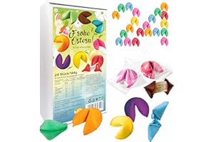 D&D Fun Cookies Bunte Glückskekse für jeden Anlass | Geschenk für Gäste | Glückskekse für Valentinstag, Halloween, Ostern, Hochzeit (MIX (rosa, rot, blau, blau, grün, violett, orange, gelb, schoko)))