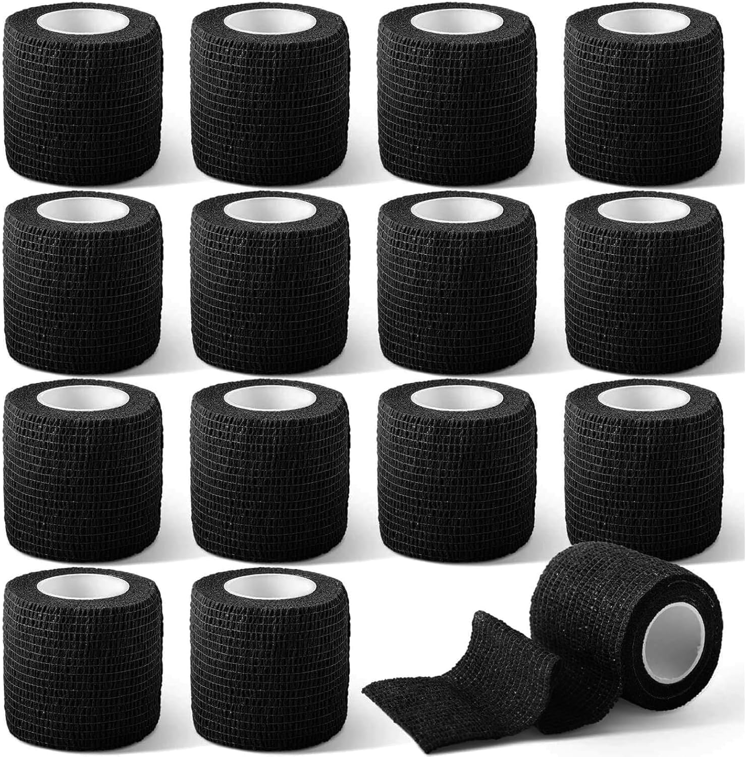 14 Banda Venda Cinta Bendaje Adhesiva Deportiva Tape Crossfit Dedos (Negro)