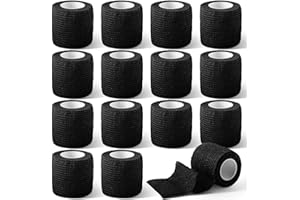 AWINKER 14 Banda Venda Cinta Bendaje Adhesiva Deportiva Tape Crossfit Dedos (Negro)