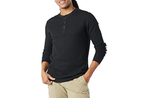 Amazon Essentials Hombre Camiseta Henley de Panal de Abeja de Manga Larga con Ajuste Normal