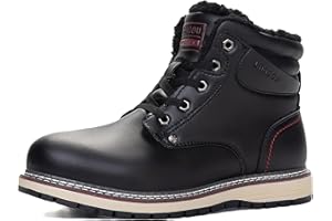 LANGDU Botas Hombre Invierno Zapatos de Nieve Impermeables Senderismo Aire Libre Montaña Escalada Trekking Antideslizante Talla 41-46EU