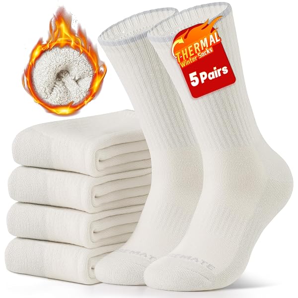 CLOSEMATE Chaussettes Chaudes en Laine Mérinos - 3 Paires Ineffables 39