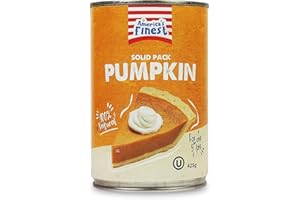 Americas Finest Solid Pack Pumpkin Puree, 100% Pure Pumpkin Filling, Great Baking and Soup, 12 Cans x 425g