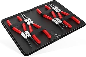 RAVN HAMAN 4 x Szczypce do pierścieni zabezpieczających 175 mm Czerwony - - Elastyczne szczypce do pierścieni z precyzyjnymi końcówkami - - Szczypce seeger z antypoślizgowymi uchwytami, R3102-R