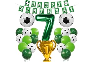 Cnrose Fussball Luftballon 7. Geburtstag Grün Luftballon 7 Jahre Junge Fußball Geburtstagsdeko 7 Jahre Kindergeburtstag Helium Ballon 7 Geburtstag Junge 7. Geburtstagsdeko Fußball 7 Deko