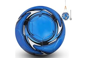 LiuHancsqd Ballon de Foot, 21 cm Ballons de Football Taille 5, Ballon Football pour l'entraînement et Compétition, avec Aiguille de gonflage et Sac de Rangement en Filet